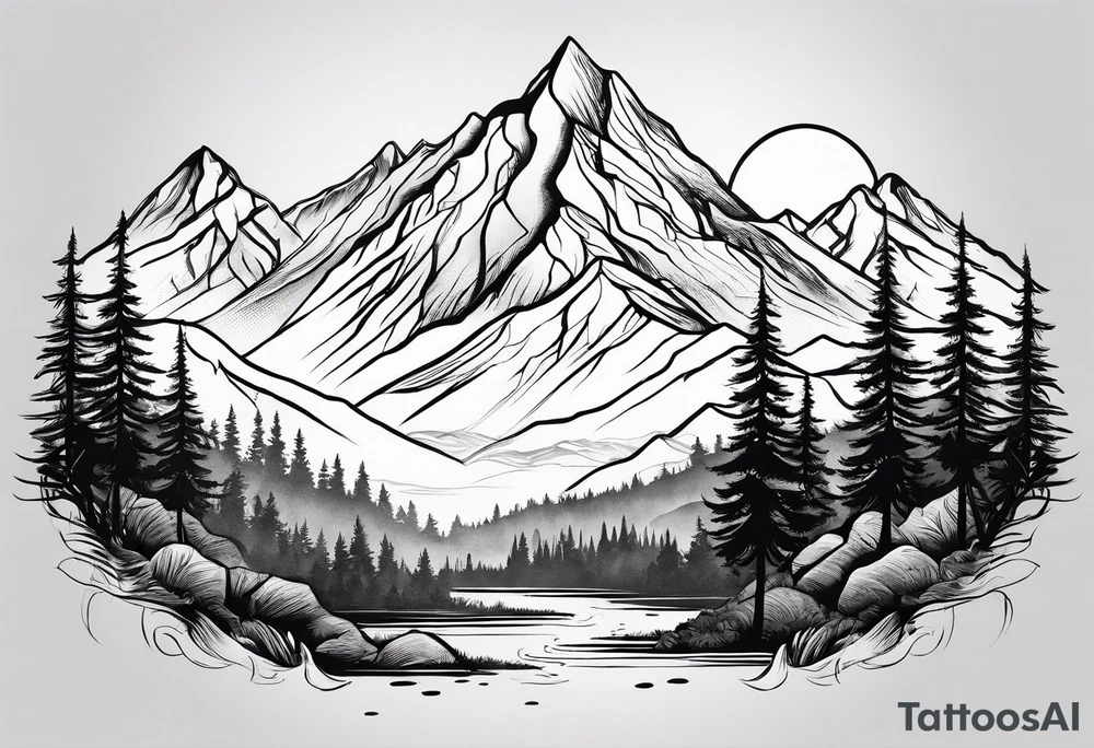 Mountains tattoo idea