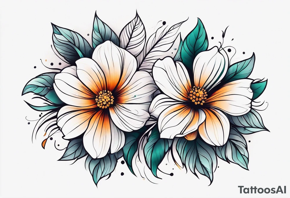 Minimalist flower tattoo idea