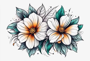 Minimalist flower tattoo idea