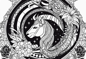 Scorpio and Leo mix tattoo idea