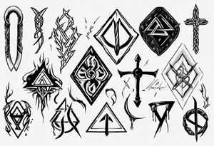 Nórdic rune Pride and protecccion tattoo idea