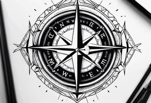 Compass with positivity 
& Hope with Arrow tattoo idea