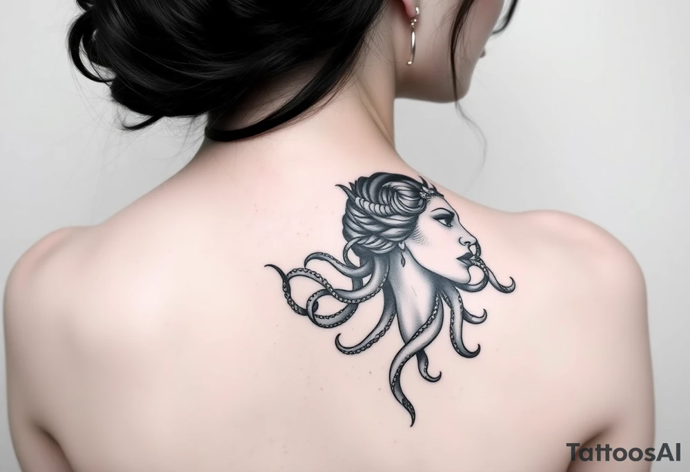 Side of Medusas face tattoo idea