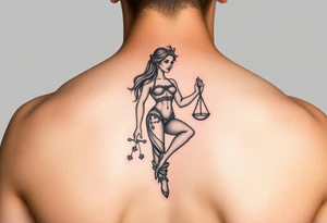 lady libra tattoo idea