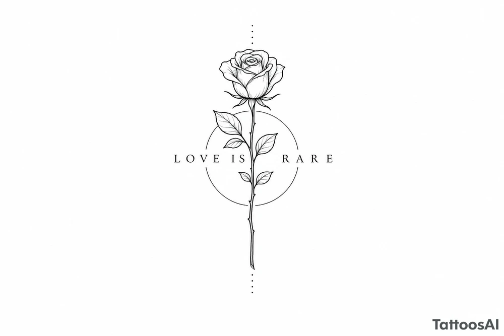 Love is rare tattoo idea