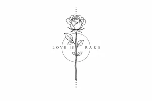 Love is rare tattoo idea