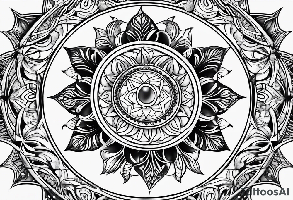Crown chakra tattoo idea