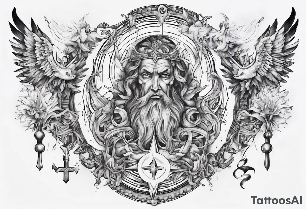 God’s strength and good judgement tattoo idea