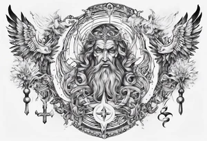 God’s strength and good judgement tattoo idea
