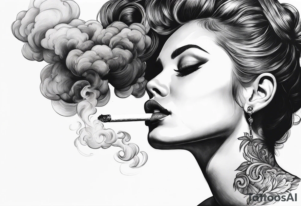 Draw me black smoke coming out of a cigarette tattoo idea Draw me black smoke coming out of a cigarette tattoo idea