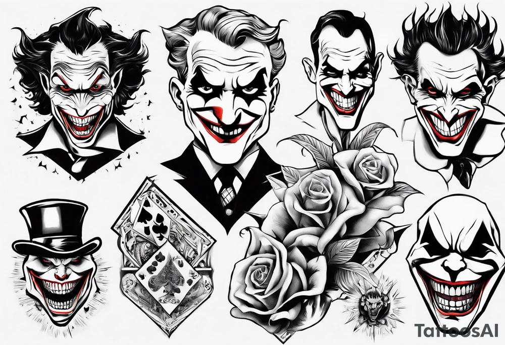 joker wild card tattoo idea