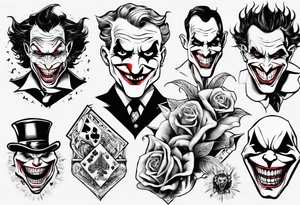 joker wild card tattoo idea