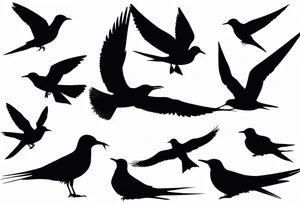 Arctic tern Silhouettes. Make Sure that only real Arctic terns are depicted tattoo idea