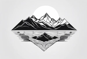 Mountains with a river tattoo idea