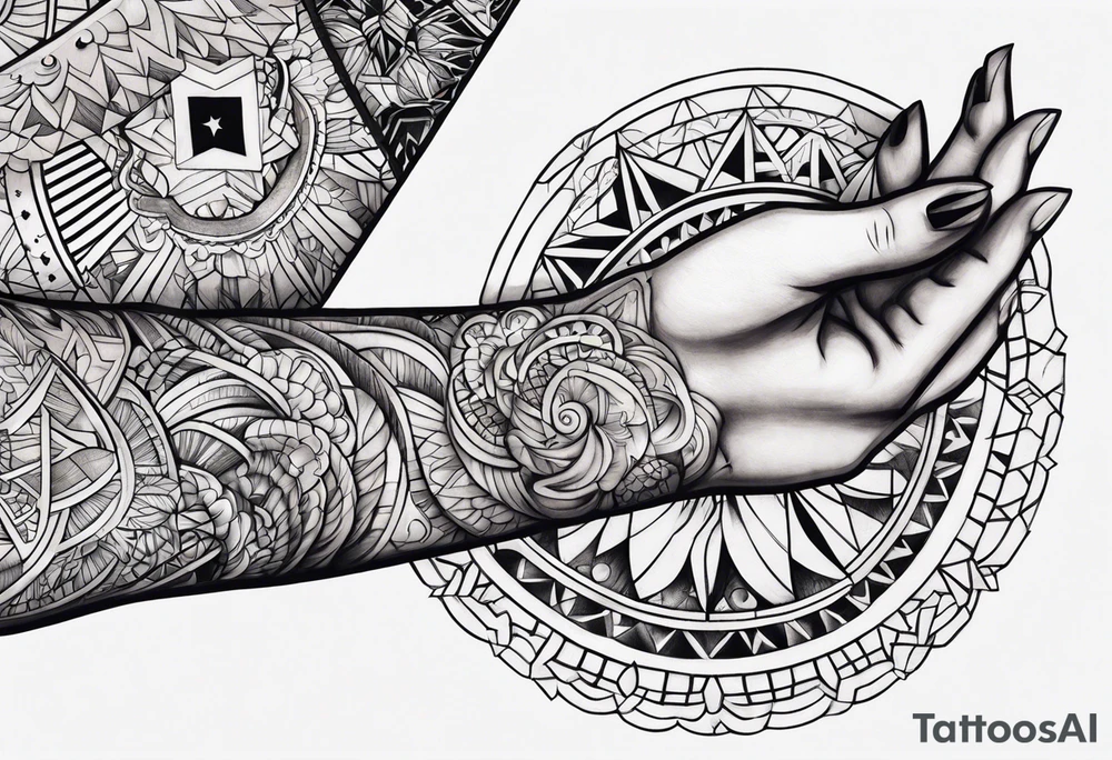 Long forearm wisdom tattoo idea
