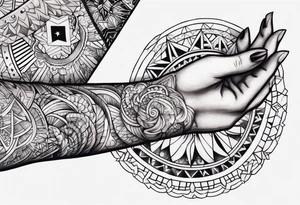 Long forearm wisdom tattoo idea