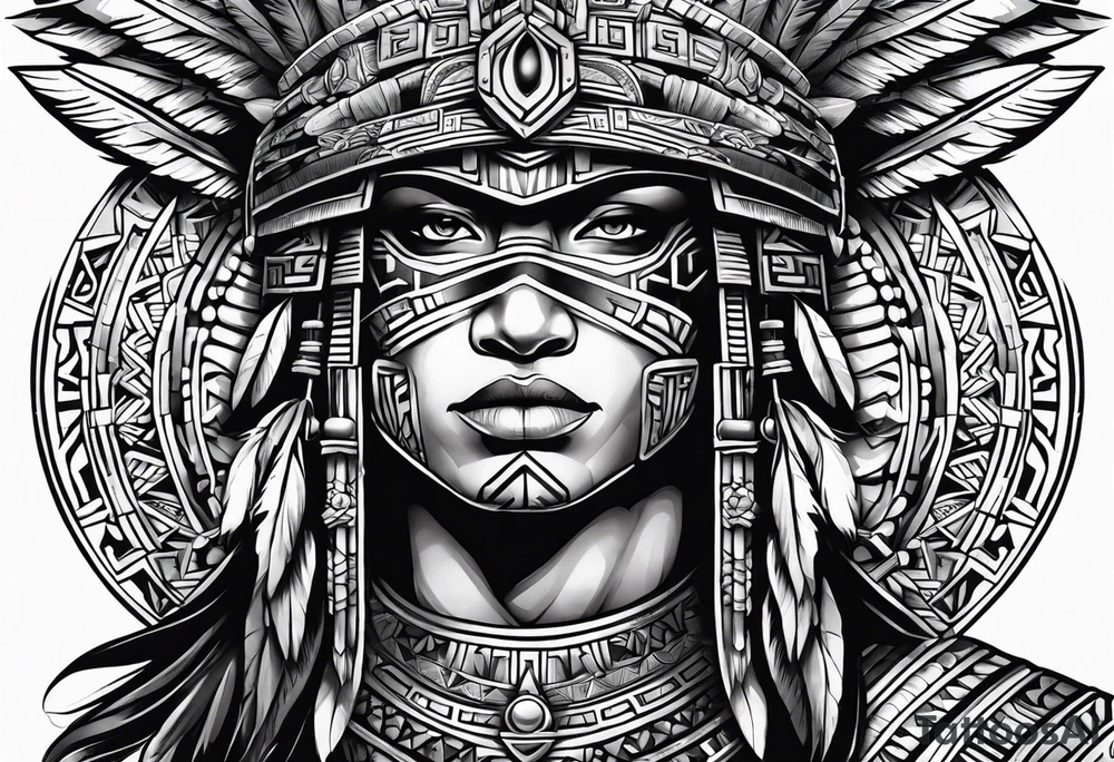 Aztec warrior tattoo idea