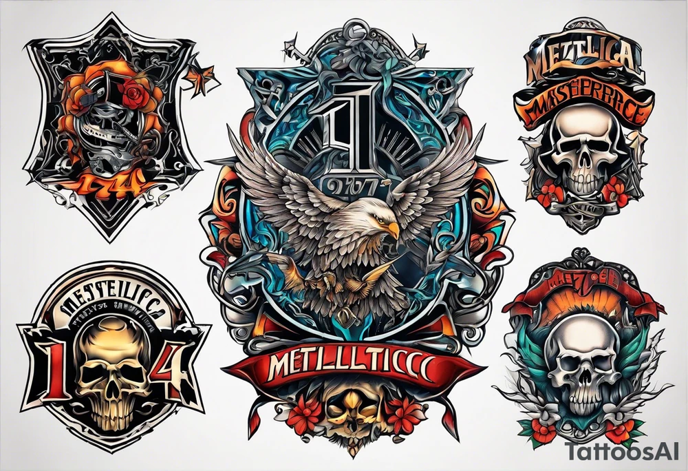 The number 1974 in Metallica font tattoo idea