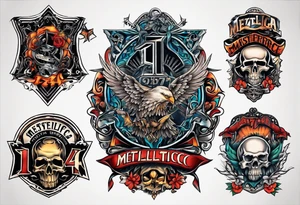 The number 1974 in Metallica font tattoo idea