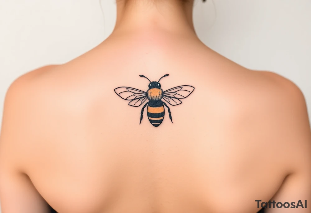 Cartoon bee tattoo idea