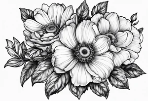 February and October birthflowers tattoo idea