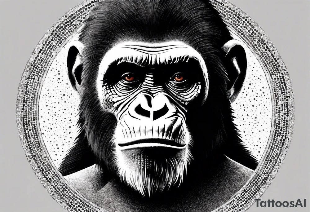 Caesar from the movie planet of the apes tattoo idea