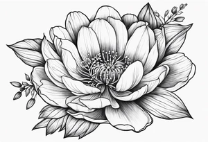Small July birth flower tattoo idea
