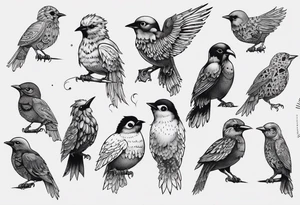 cibo matto pom pom album cover bird tattoo idea
