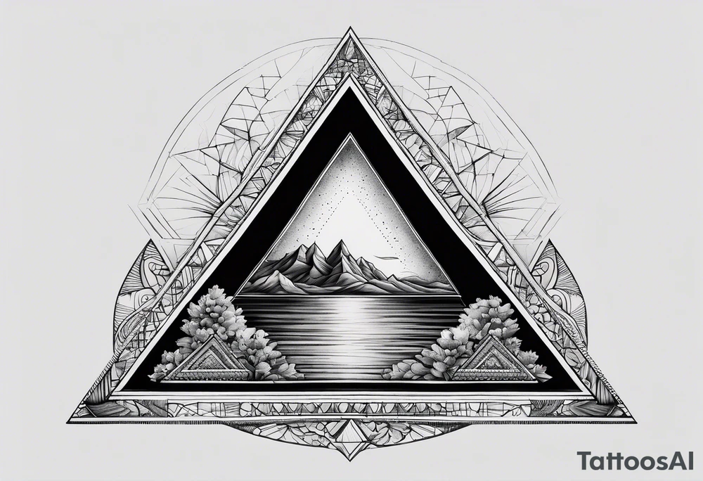 A triangle with nothing inside of it tattoo idea