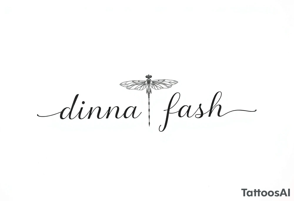 dinna fash. Style celtic flower. Dragon fly. Minimaliste. Simple tattoo idea
