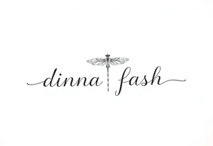 dinna fash. Style celtic flower. Dragon fly. Minimaliste. Simple tattoo idea