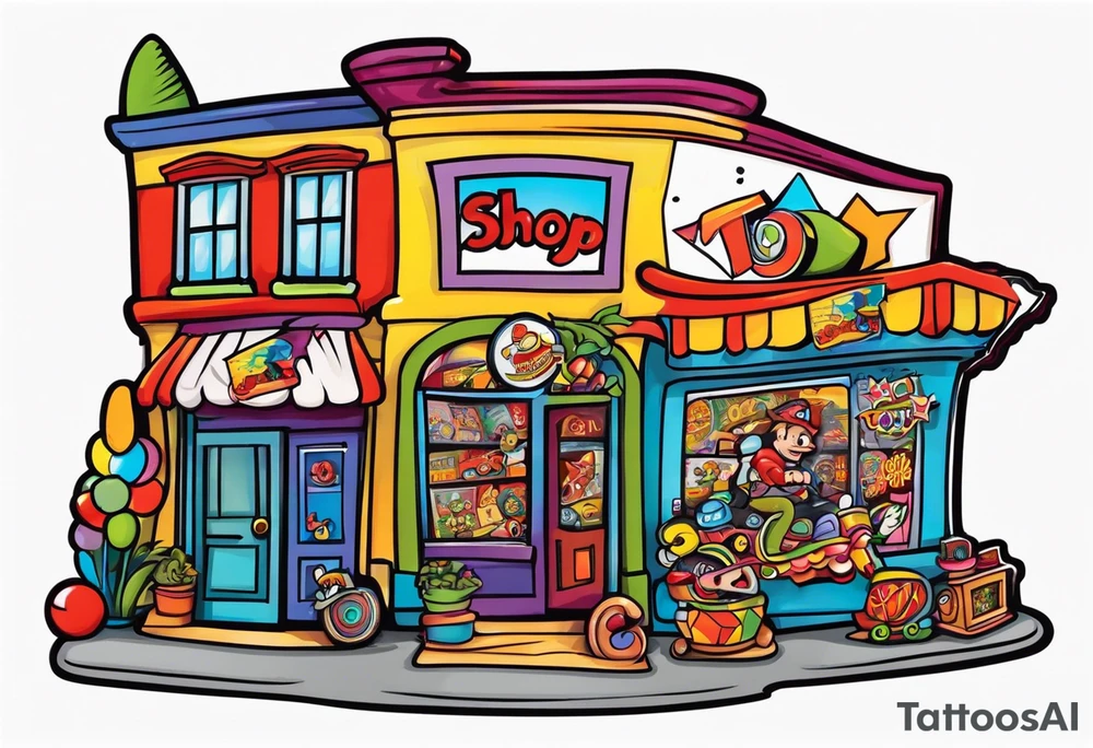 toy shop tattoo idea
