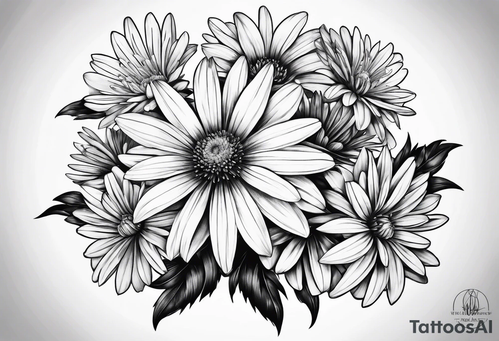 Asters tattoo idea
