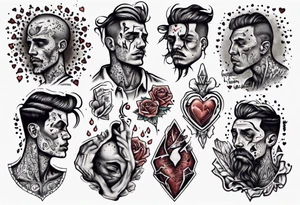 heartbroken man closeup tattoo idea