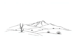 Desert landscape tattoo idea