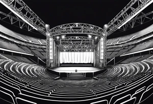 Truss, stage,show, music, mix stadion, faders tattoo idea