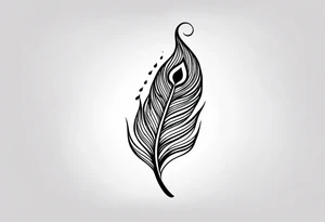 Ornate Peacock Feather tattoo idea