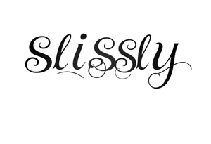 Slutty ass cheeks tattoo bold print large and tribal like design saying SISSY SLUT tattoo idea