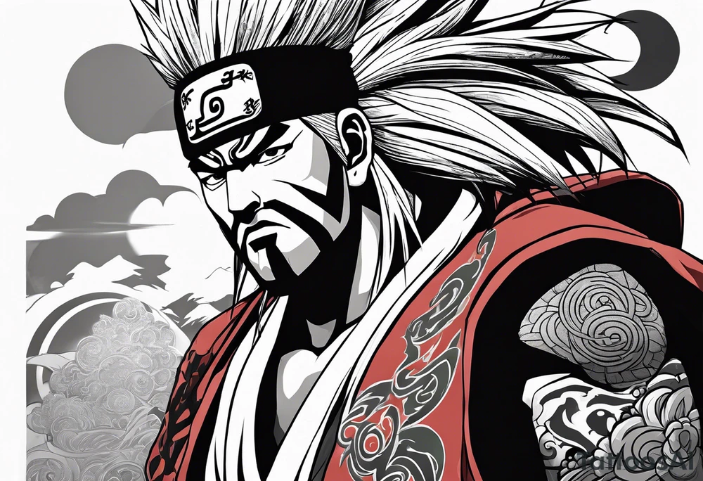 Sage mode jiraiya from the anime naruto tattoo idea