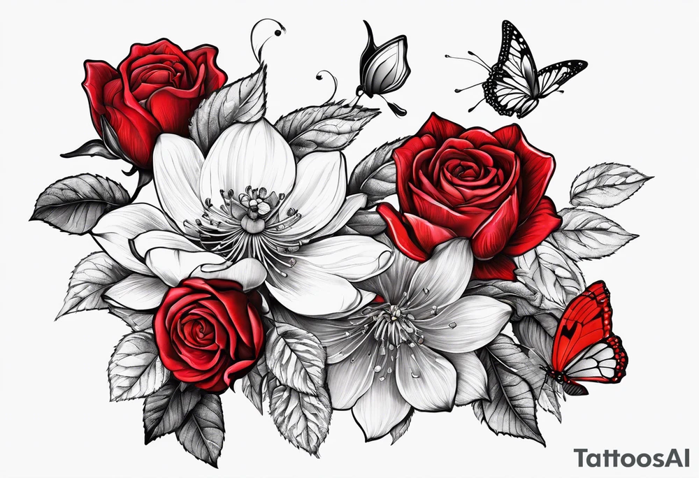 roses, Libra lady, butterflies, lotus flower, cherry blossom flowers, a red cardinal tattoo idea