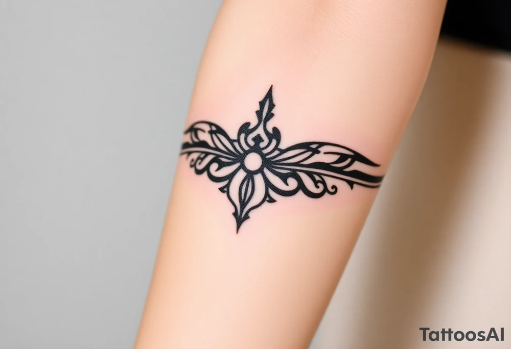 A band of scaled around the arm tattoo idea
