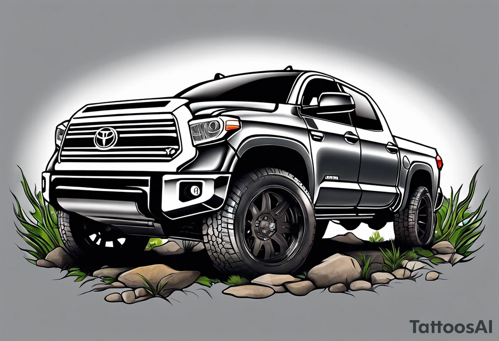 2015 toyota tundra gray lowered into the weeds tattoo idea