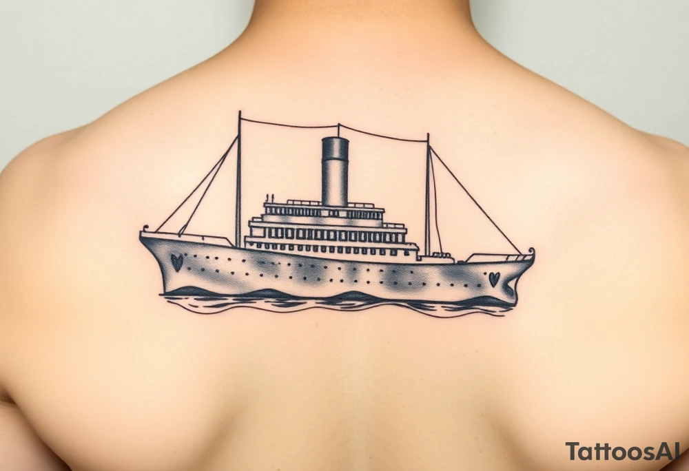 ship image of the titanic tattoo idea