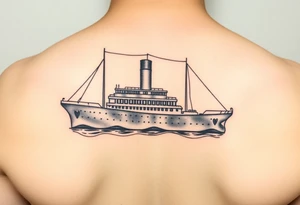 ship image of the titanic tattoo idea