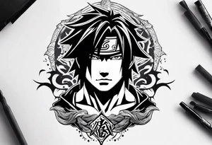 Sasuke curse mark tattoo idea