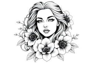 Strong, queen, warrior, survivor, flowers tattoo idea