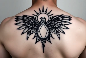 Assimetrical geometric design.hermann hesse demian. Abraxas bird, egg, sun tattoo idea