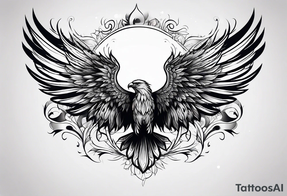 wings on arm tattoo idea