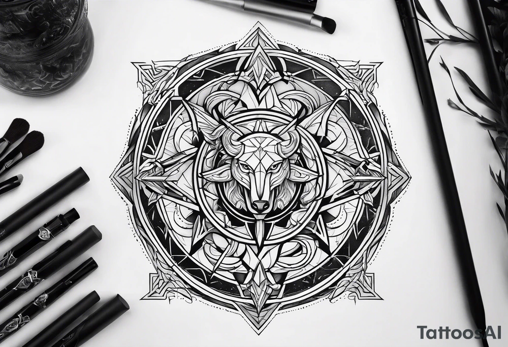 Norse mythology tattoo symbolizing the night tattoo idea