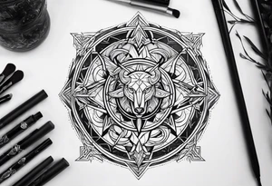 Norse mythology tattoo symbolizing the night tattoo idea